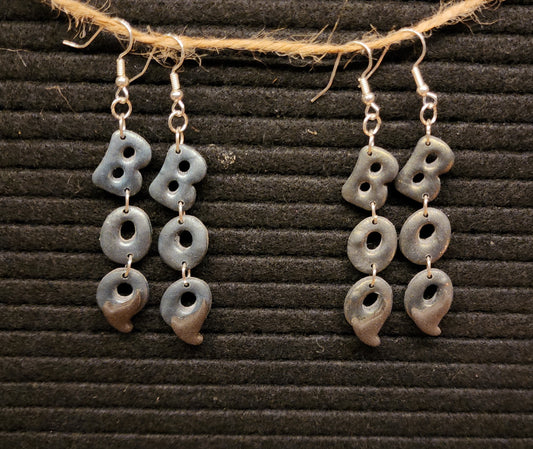 Shimmery Boo dangles