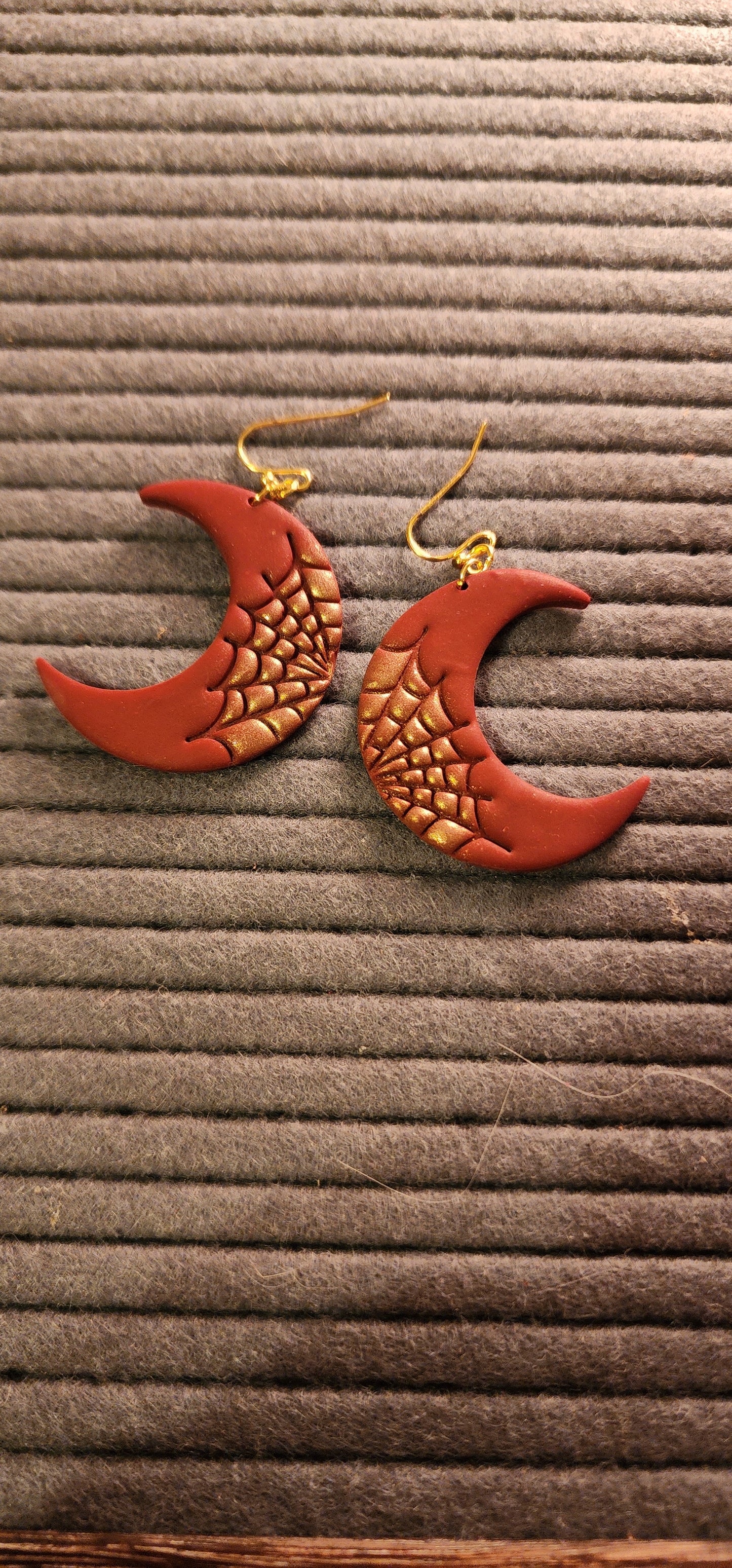 Spider Web Moon dangle